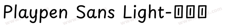 Playpen Sans Light字体转换